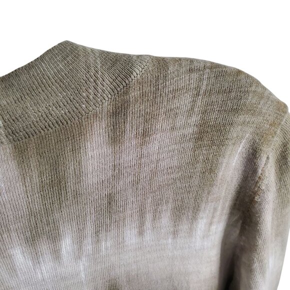 Chicos 3 Size XL Top Cotton Knit Lightweight Tie Dye Long Sleeve Studded Accents - Picture 10 of 10